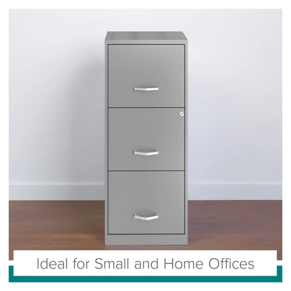 2026 NEW Space Solutions 18" Deep 3 Drawer Smart Letter Width Vertical File Cabinet, Navy