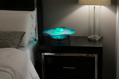 2026 NEW Xbrand Tabletop Blue Aromatherapy Mist Fountain Aroma Diffuser w/Inline Control, 8 Inch Tall