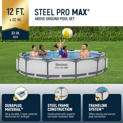 2026 NEW Bestway Steel Pro MAX 10' x 30" Above Ground Pool Set Round