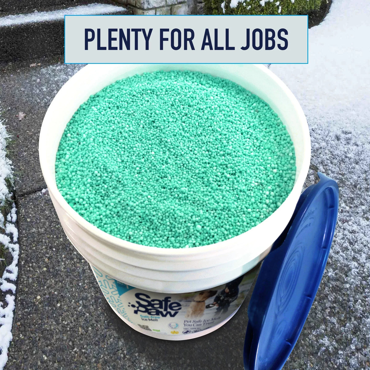 2026 NEW Safe Paw Pet Safe Ice Melt, 100% Salt and Chloride free with Traction Agent, Non-Toxic, Fast Acting, Lasts 3X Longer -C 35 Lbs