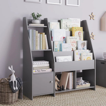 2026 NEW Sturdis Kids Toy Storage Organizer With Bookshelf and White Bins