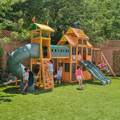 Kids Kidkraft Bear Cave Lodge Swing Set / Playset