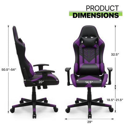 2026 NEW Magshion Ergonomic Gaming Chair, Comfortable Gaming Chair, Computer Chair Leather Desk Chair Adjustable Swivel Gaming Office Chair, Blue