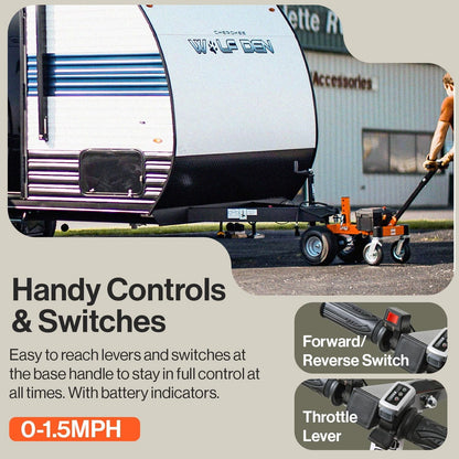 2026 NEW SuperHandy Electric Trailer Dolly 3600 lbs Max Trailer Weight 600 lb Max Tongue Weight DC 24V 800W 7Ah w/Heavy Duty Commercial 2" Ball Hitch Mount