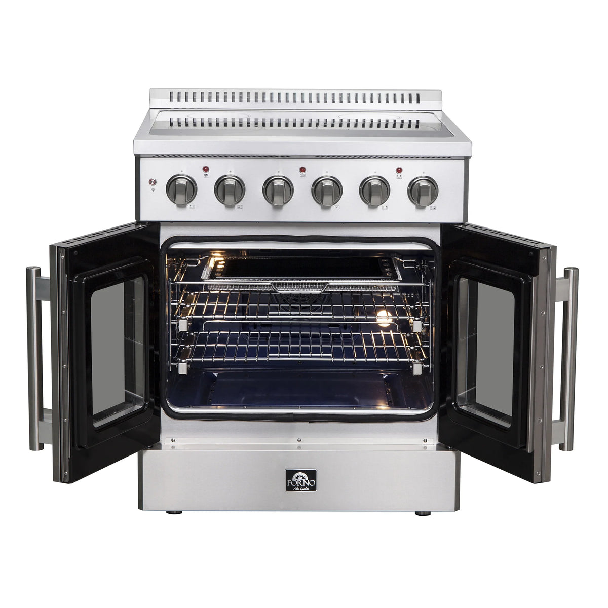 2026 NEW Forno Galiano 30-Inch Freestanding French Door Electric Range, True Convection, Energy Efficient