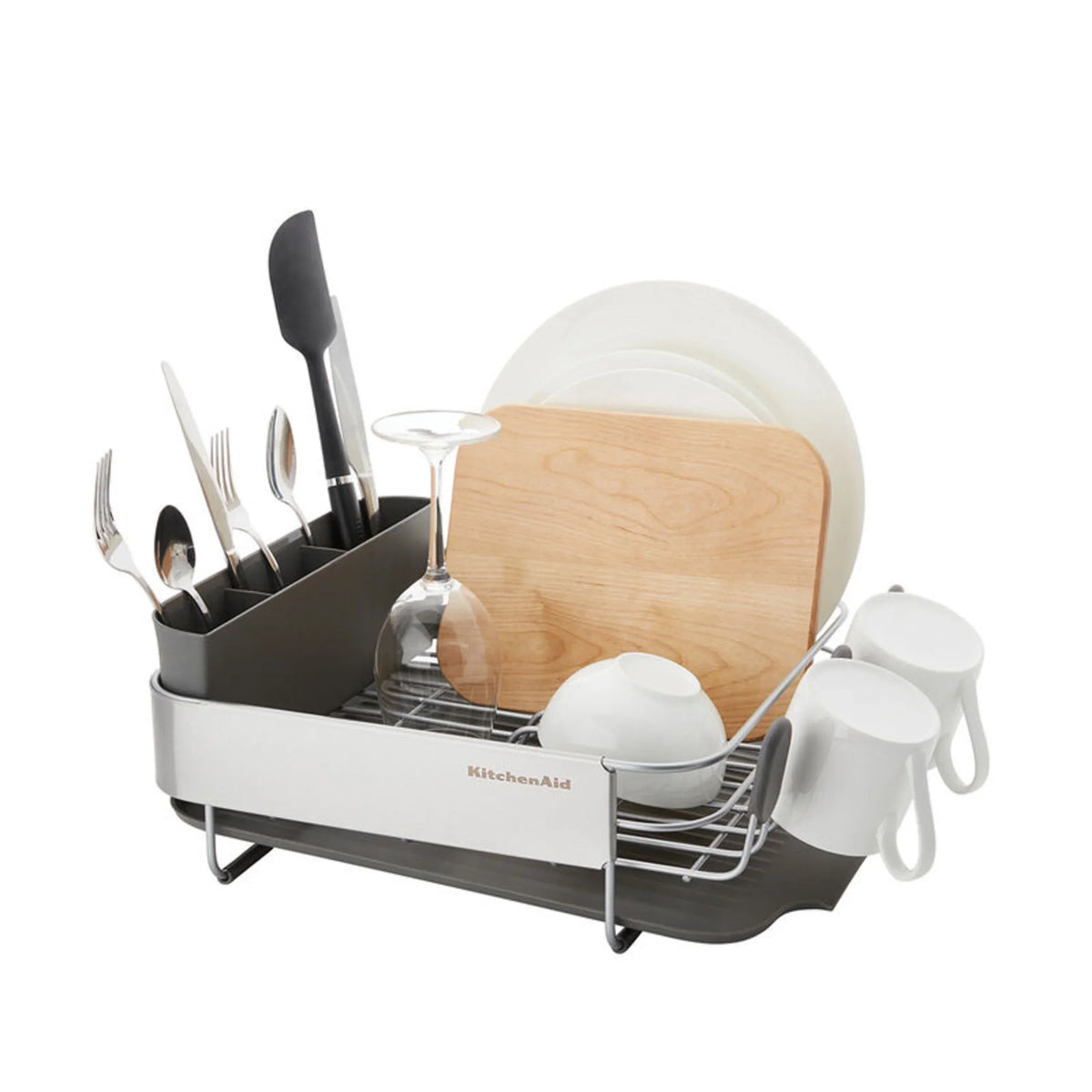 2026 NEW Kitchenaid Stainless Steel Wrap Compact Dish Rack in Satin Gray