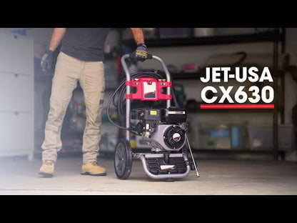 JET-USA 4800PSI Petrol Powered High Pressure Washer, w/ 30m Hose and Drain Cleaner - CX630