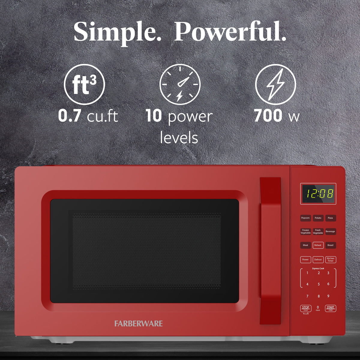 2026 NEW Farberware 1.1 Cu. Ft. 1000-Watt Compact Microwave Oven, Black