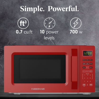 2026 NEW Farberware 1.1 Cu. Ft. 1000-Watt Compact Microwave Oven, Black
