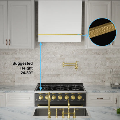 2026 NEW Akicon Range Hood 30 Inch, 600 CFM Ducted Vent Hood, Stainless Steel Box Kitchen Hood with 2 LED Lights, Removable Baffle Filters