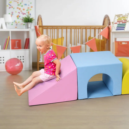 2026 NEW Soft Climbing Indoor Set, Foam Climbing Blocks for Toddlers, Climbing, and Sliding Activity Play Set,4PCS