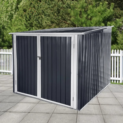 2026 NEW 6.3' x 6.1' Outdoor Storage Shed Clearance, Metal Outdoor Storage Cabinet with Double Lockable Doors, Waterproof Tool Shed, Stores 4 Bikes, Backyard Shed for Garden, Patio, Lawn