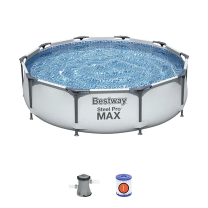 2026 NEW Bestway Steel Pro MAX 10' x 30" Above Ground Pool Set Round