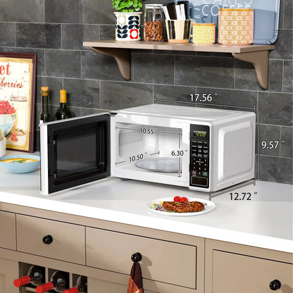 2026 NEW Mainstays 0.7 cu. ft. Countertop Microwave Oven, 700 Watts, White, New