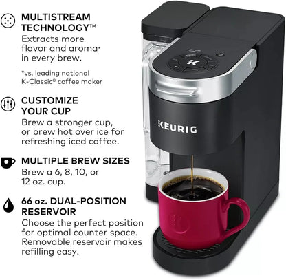 2026 NEW Restored Keurig KSK910BK K-Supreme Single Serve K-Cup Pod Coffee Maker, Black (Refurbished)