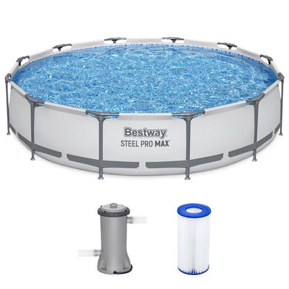 2026 NEW Bestway Steel Pro MAX 10' x 30" Above Ground Pool Set Round