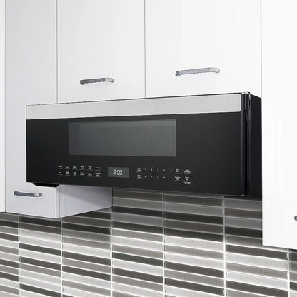 2026 NEW GE Profile 1.2 cu. ft. Low Profile Over-the-Range Microwave in Stainless Steel with Sensor Cooking, 1000W, 400 CFM Venting, LED Light