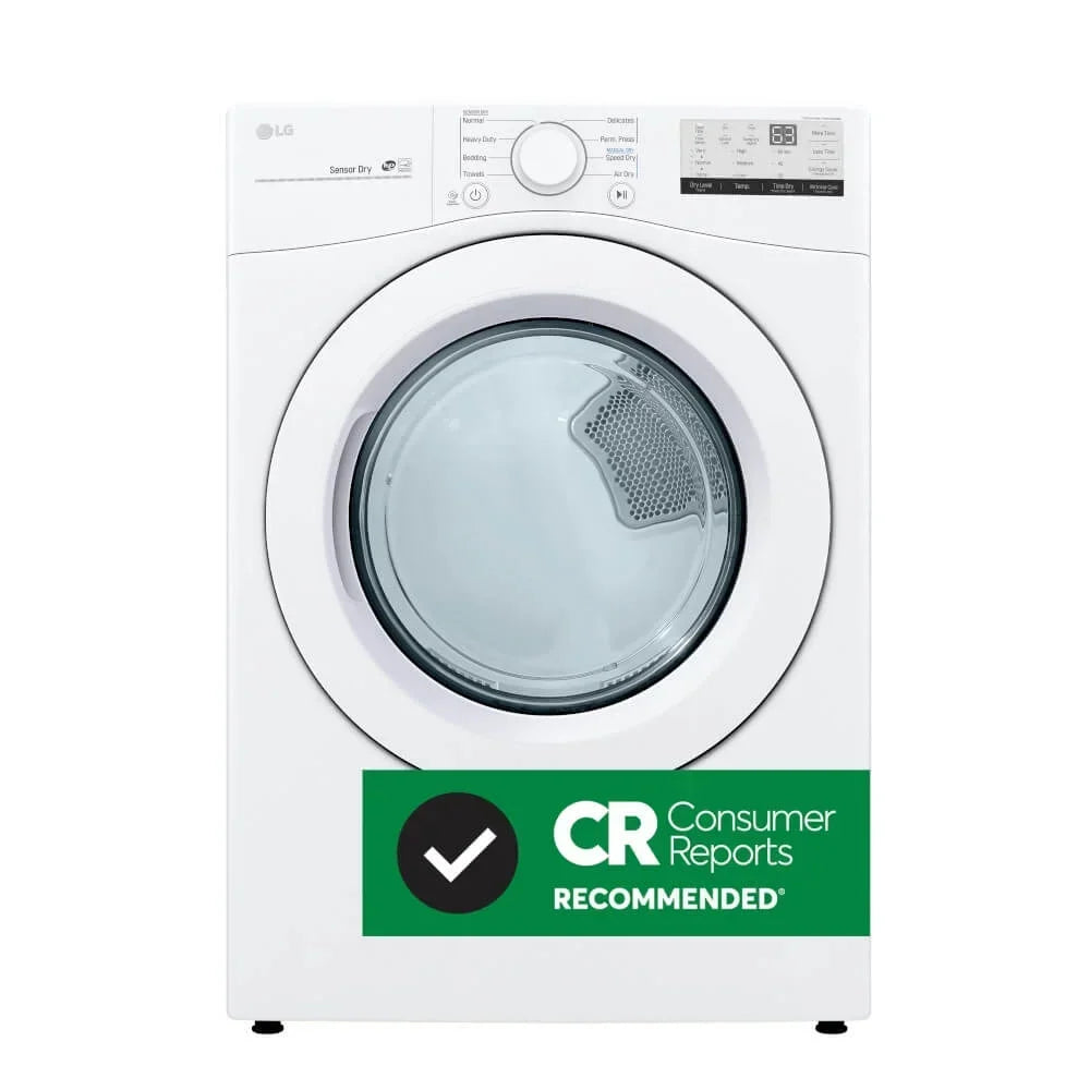 2026 NEW LG DLE3400W 7.4 Cu. Ft. White Front Load Electric Dryer