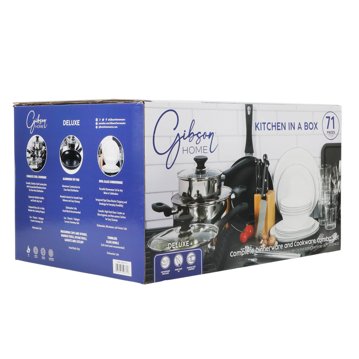 2026 NEW Gibson Home 71-Piece Stainless Steel Silver Cookware Combo Set