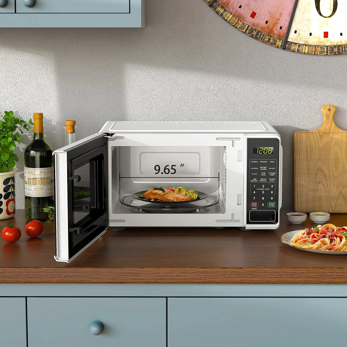 2026 NEW Mainstays 0.7 cu. ft. Countertop Microwave Oven, 700 Watts, White, New