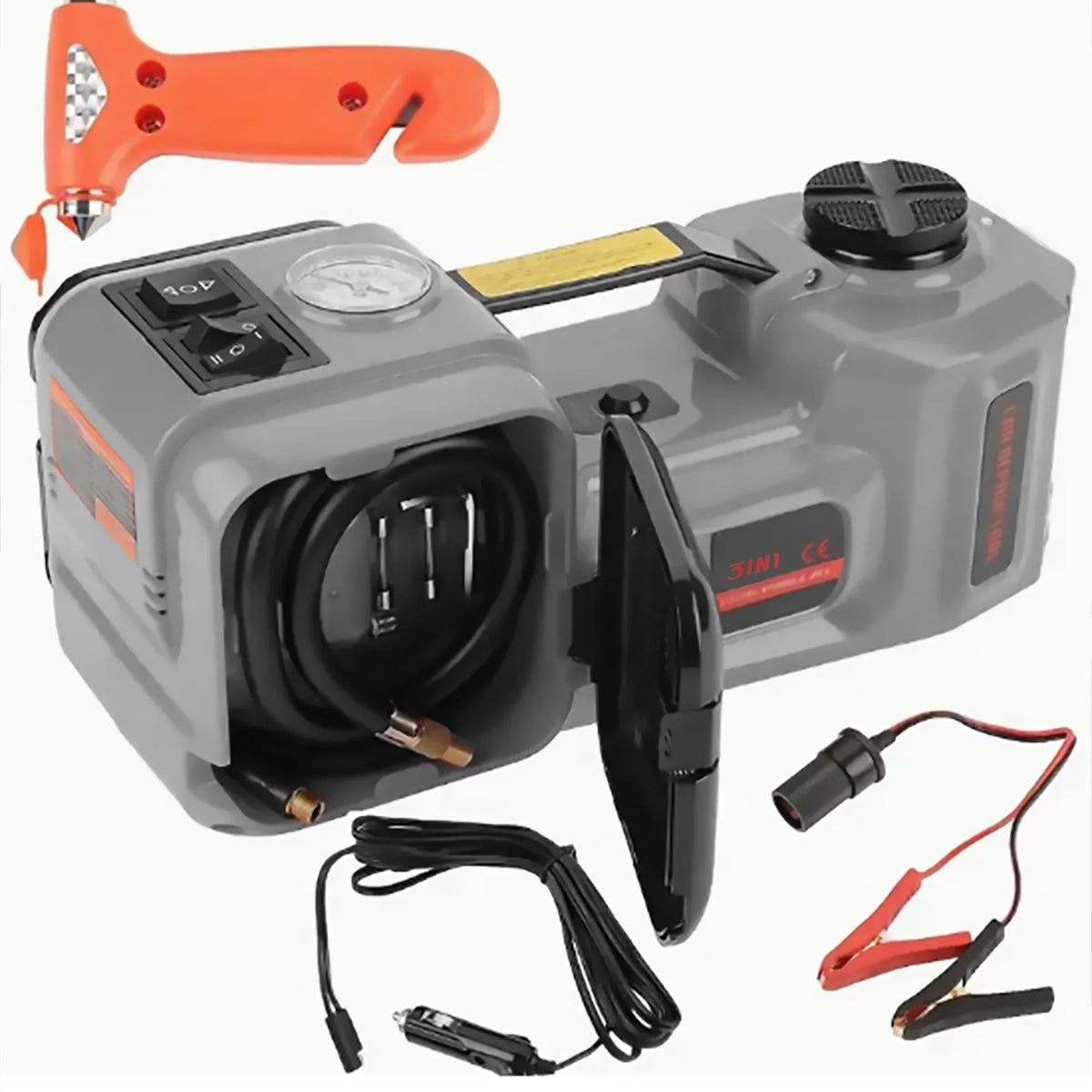 2026 NEW SZTAA Electric Car Jack Lift with Air Compressor and Emergency Hammer 5 Ton/11023 lbs Hydraulic Jack for SUV Sedan Truck Change Tires Garage Repair