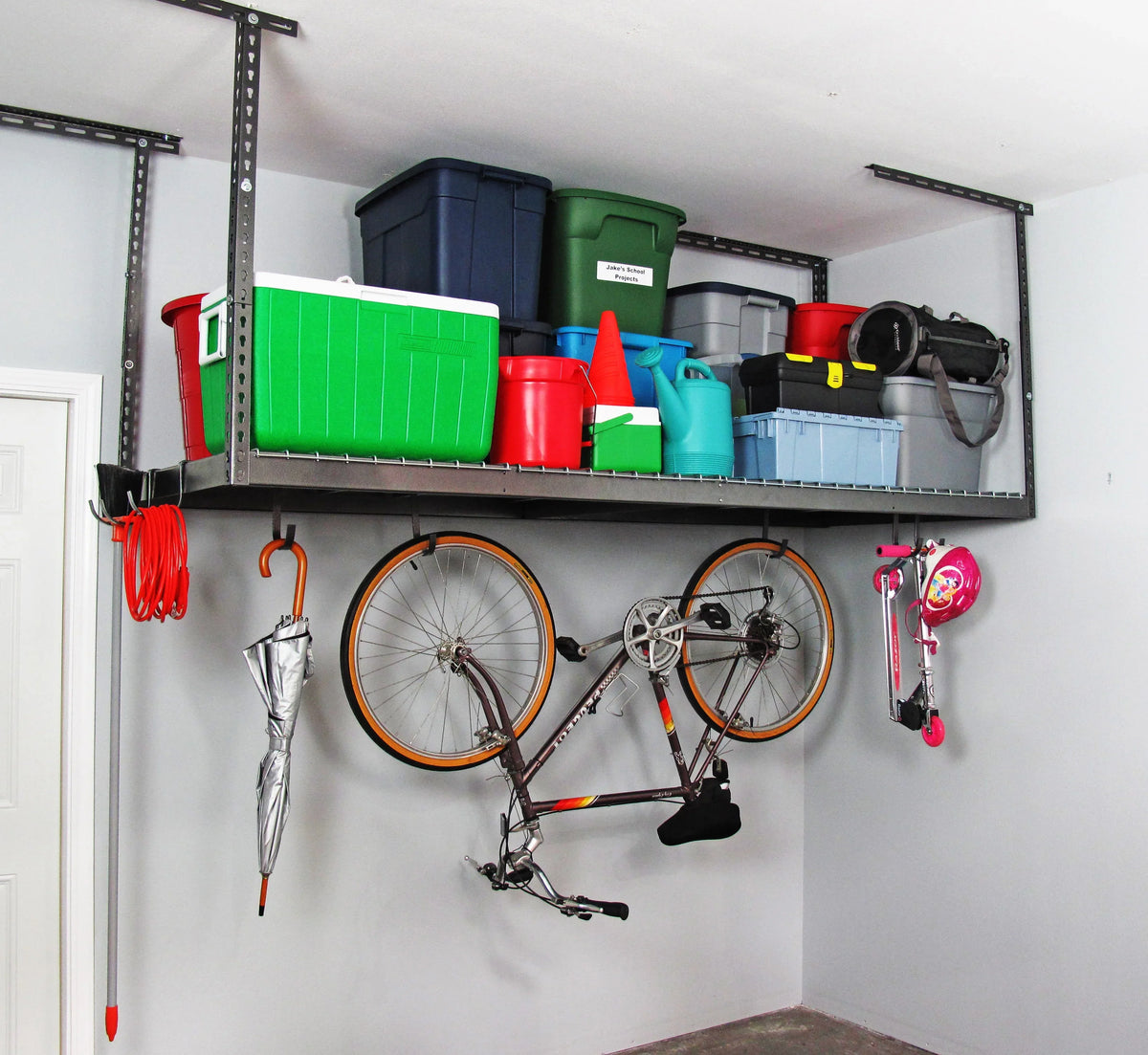 2026 NEW MonsterRax 3' x 8' Overhead Garage Storage Rack Holds 450 Pounds, White