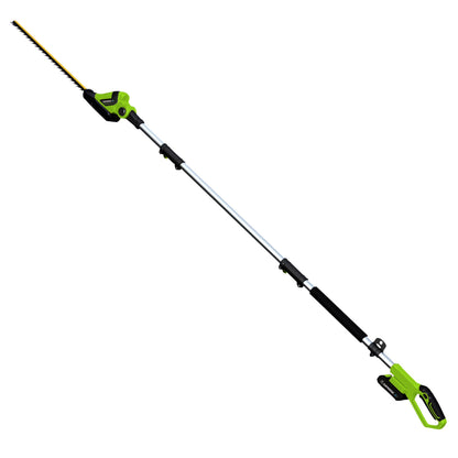 2026 NEW Earthwise LPHT12022 20" Cordless Electric 20 Volt Pole Hedge Trimmer (2Ah Battery and Charger Include)