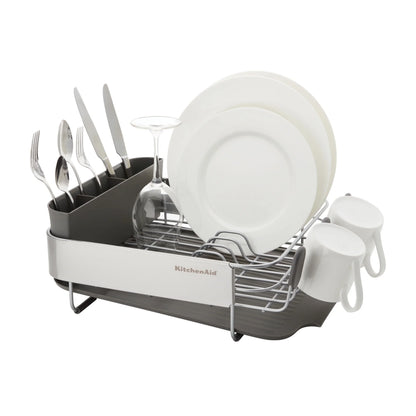 2026 NEW Kitchenaid Stainless Steel Wrap Compact Dish Rack in Satin Gray