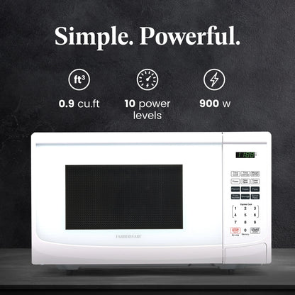2026 NEW Farberware Classic 0.9 Cu. Ft 900-Watt Microwave Oven, Stainless Steel