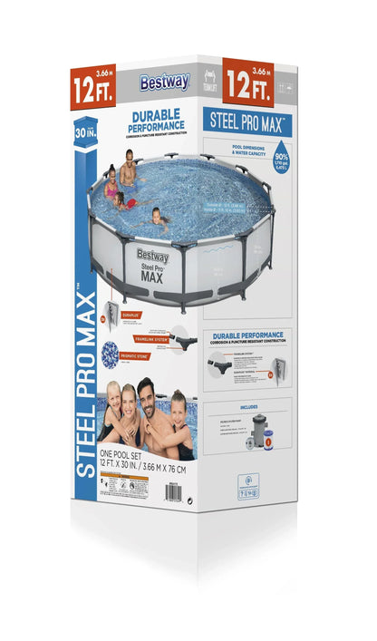 2026 NEW Bestway Steel Pro MAX 10' x 30" Above Ground Pool Set Round
