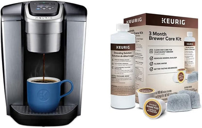 2026 NEW Keurig K-Elite Coffee Maker, Single Serve K-Cup Pod Coffee Brewer, With Iced Coffee Capability & 3-Month Brewer Maintenance Kit Includes Descaling Solution, Water Filter Cartridges & Rinse Pods