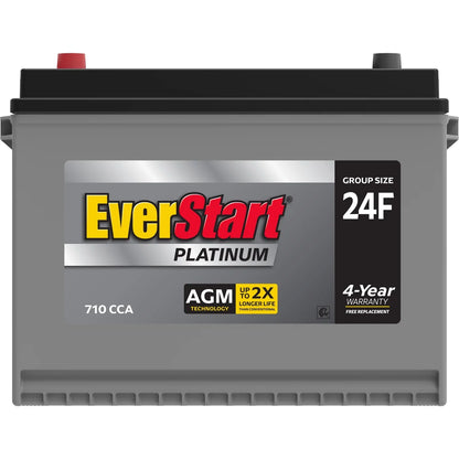 2026 NEW EverStart Platinum BOXED AGM Automotive Battery, Group Size 24F 12 Volt, 710 CCA