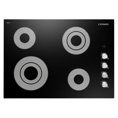 2026 NEW Cosmo 5 Piece Kitchen Appliance Package With 30" Electric Cooktop 24" Single Electric Wall Oven 30" Over-the-range Microwave French Door Refrigerator & 24" Built-in Fully Integrated Dishwasher