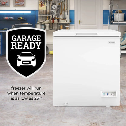 2026 NEW Igloo 5.0 Cu. Ft. Chest Freezer with Removable Basket, -10°F to 10°F, White