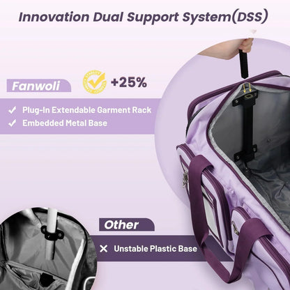 2026 NEW Fegat Dance Bag with Garment Rack - 28"Collapsible Rolling Competition Dance Duffle Bag Lightweight Costume Wheeled Suitcase for Dancers Shows Livestreamer Athletes