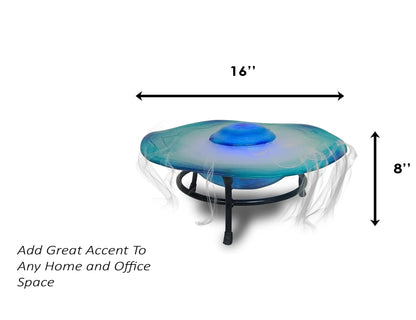 2026 NEW Xbrand Tabletop Blue Aromatherapy Mist Fountain Aroma Diffuser w/Inline Control, 8 Inch Tall