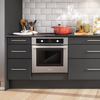 2026 NEW Cosmo 5 Piece Kitchen Appliance Package With 30" Electric Cooktop 24" Single Electric Wall Oven 30" Over-the-range Microwave French Door Refrigerator & 24" Built-in Fully Integrated Dishwasher