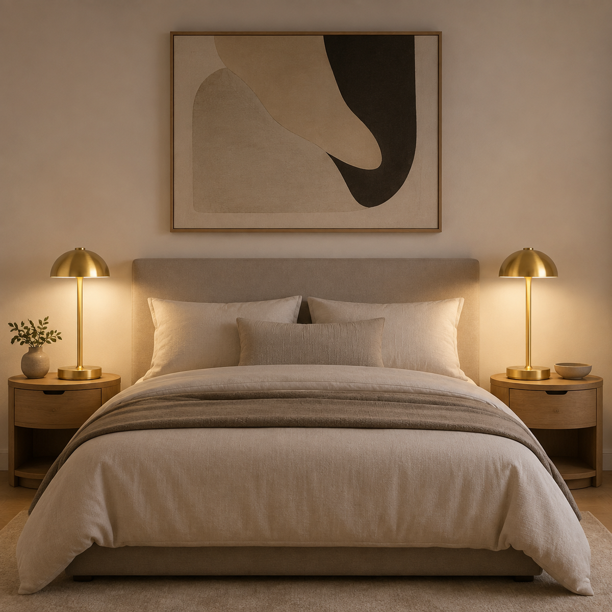 Cordless Rechargeable Table Lamps, Set of 2, Warm Brass, 14 Inch