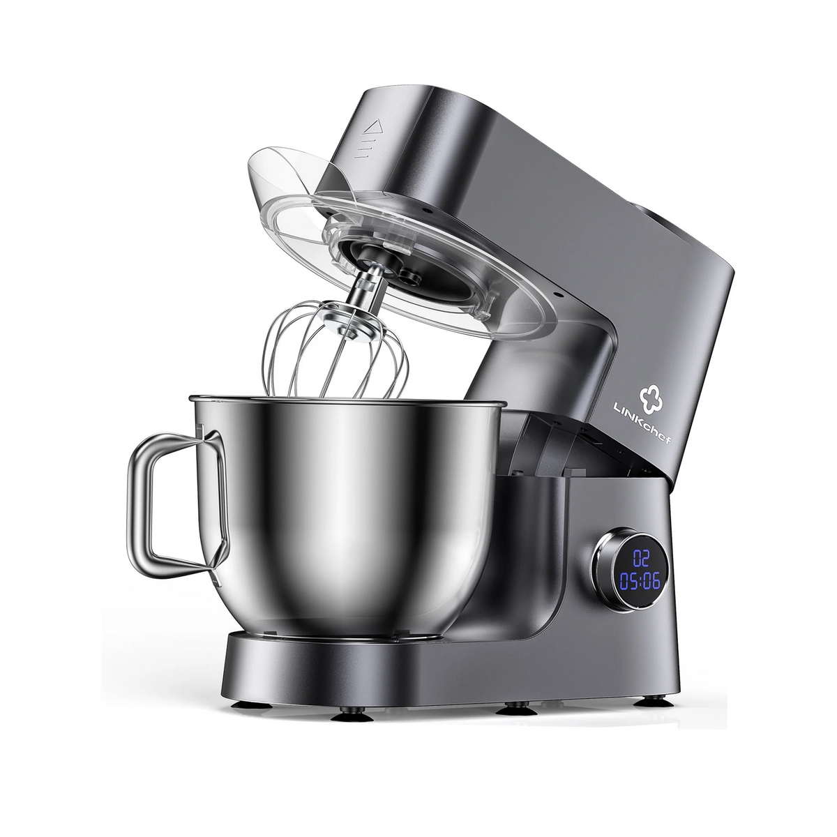 2026 NEW LINKChef 7.4 Quart Stand Mixer, 800W 12-Speed Tilt-Head Food Mixer, Kitchen Electric Mixer with Dough Hook, Wire Whip & Beater