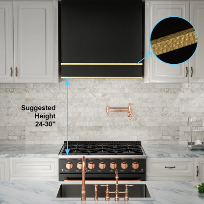 2026 NEW Akicon Range Hood 30 Inch, 600 CFM Ducted Vent Hood, Stainless Steel Box Kitchen Hood with 2 LED Lights, Removable Baffle Filters