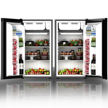 2026 NEW Costway 3.2 Cu.Ft. Compact Refrigerator Mini Dorm Small Fridge Freezer Reversible Door