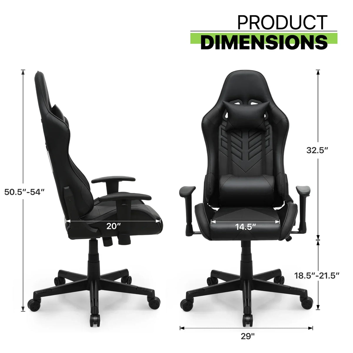 2026 NEW Magshion Ergonomic Gaming Chair, Comfortable Gaming Chair, Computer Chair Leather Desk Chair Adjustable Swivel Gaming Office Chair, Blue