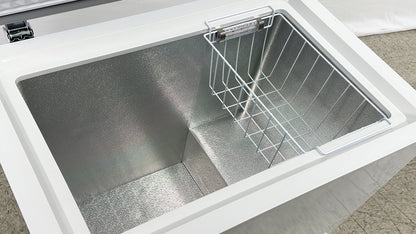 2026 NEW 5 Cu ft 30 " Commercial Freezer Chest freezer White Stand Alone Solid Flat Top w/Storage Baskets
