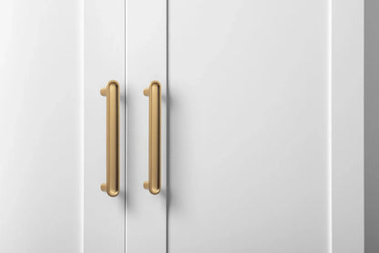 STOCKHOLM UNIVERSAL STORAGE CUPBOARD - HAMPTONS - DECO GOLD HANDLE