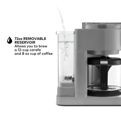 2026 NEW Keurig K-Duo Essentials, Hot & Iced Single-Serve K-Cup Pod Coffee Maker & Carafe, Moonlight Grey