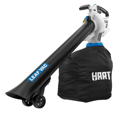 2026 NEW HART 40V Cordless Leaf Vacuum Kit, (1) 4.0Ah Lithium-Ion Battery
