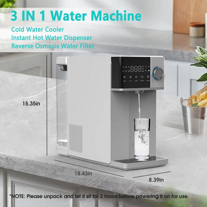 2026 NEW IKT Countertop Hot and Cold Reverse Osmosis Water Dispenser Cooler, Fast Heating, Adjustable Temperature, Dispensing Volume Options