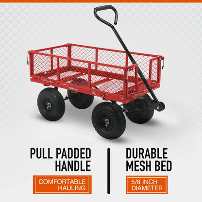 2026 NEW Ironton Steel Garden Cart, 400-Lb. Capacity, 38in.L x 18-1/2in.W x 21in.H