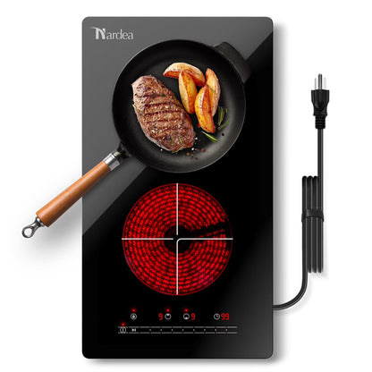 2026 NEW Double Burner Electric Cooktop Hot Plates for Cooking, 110V Plug in Portable Electric Stove Top