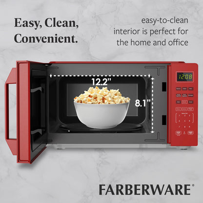 2026 NEW Farberware 1.1 Cu. Ft. 1000-Watt Compact Microwave Oven, Black
